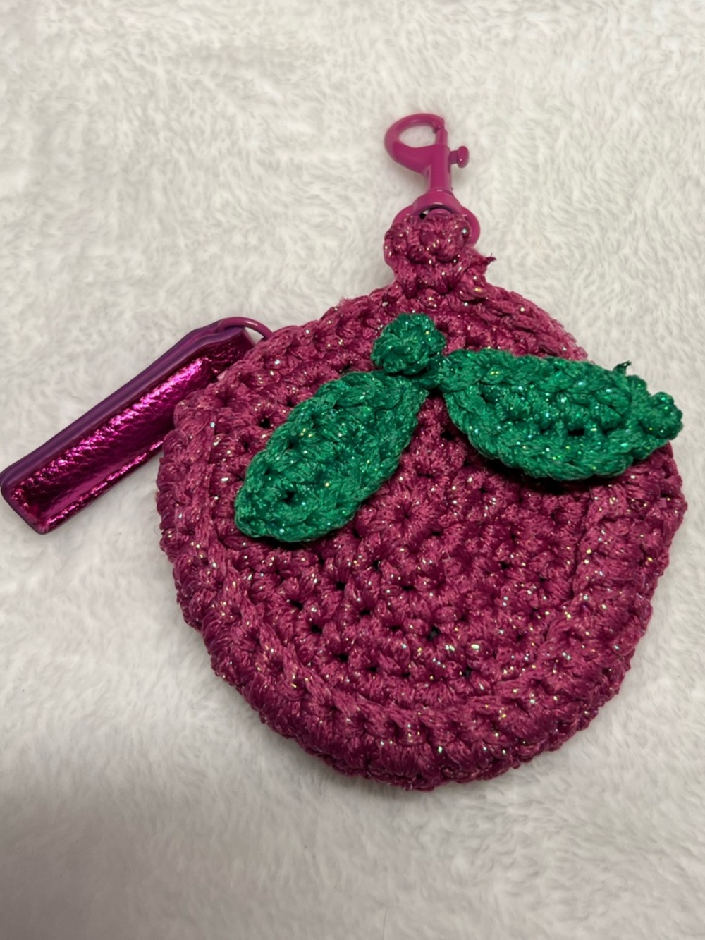 Kurt Geiger Crochet Crossbody and shoulder Bag in Pink Like New - Picture 11 of 12